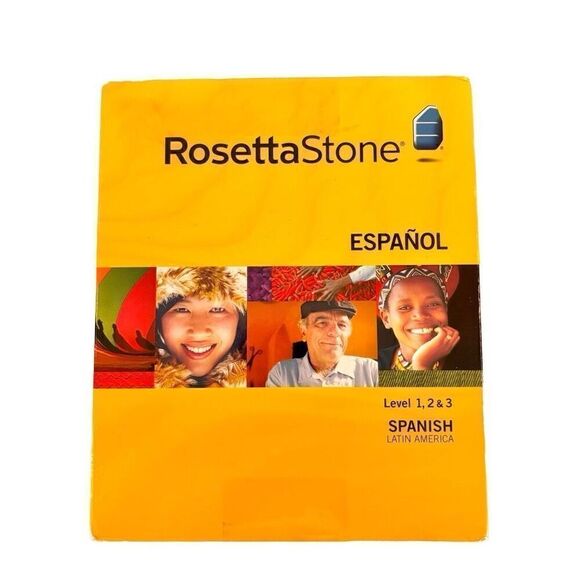 NWOT Rosetta Stone Ver 3 Spanish Latin America Level 1-3 Set W/ Audio Companion - Picture 1 of 4